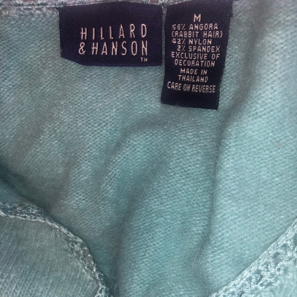 Vintage Tiffany Blue Angora cardigan